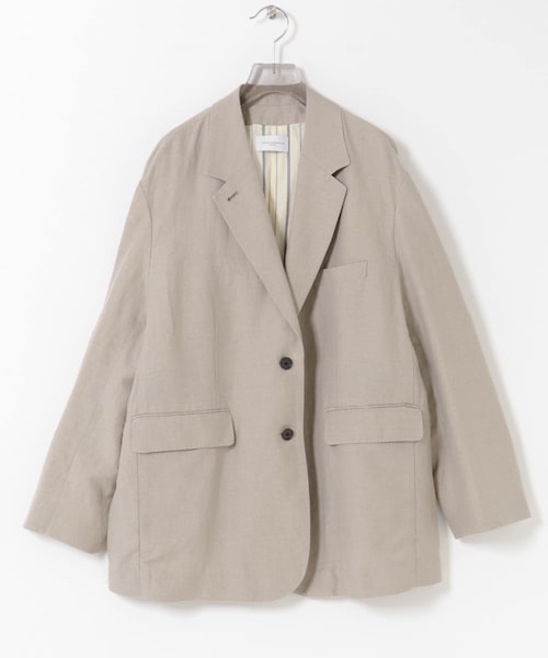 URBAN RESEARCH（アーバンリサーチ）の「new basic　OVER WASHED JACKET（テーラードジャケット・レディース・BLACK/BEIGE・36/38）」の2枚目の写真