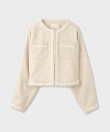 ROPE' | 【moi salon et rope オリジナル】ツイードジャケット(ノーカラージャケット)