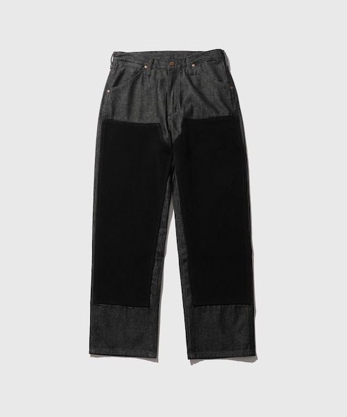 ADAM ET ROPE'（アダムエロペ）の「【Wrangler for WILD LIFE TAILOR】 EX SUEDE DOUBLE KNEE JEAN（デニムパンツ・メンズ・ブラック/ネイビー・28/29/30/31/32/33/34/36）」の3枚目の写真