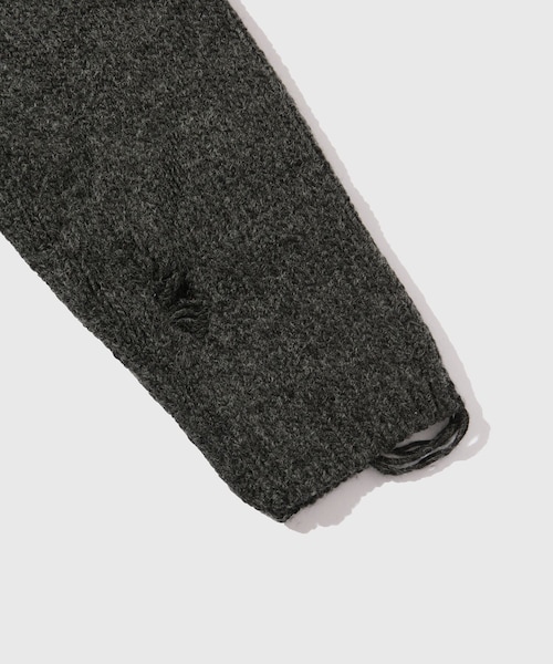 ADAM ET ROPE'（アダムエロペ）の「【CODA/コーダ】90S ROUND NECK THRASHED CARDIGAN（カーディガン/ボレロ・メンズ・グレー・0/1）」の7枚目の写真