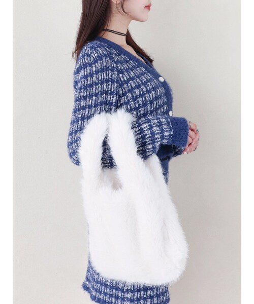 EATME（イートミー）の「フェイクファーバッグ（ハンドバッグ・レディース・ホワイト/グレー/ブラック・F）」の19枚目の写真