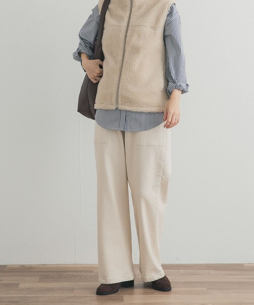 URBAN RESEARCH DOORS(アーバンリサーチドアーズ)の「裏起毛ベイカーイージーパンツ(その他パンツ・レディース・OFF/KHAKI・S/M)」の6枚目の写真