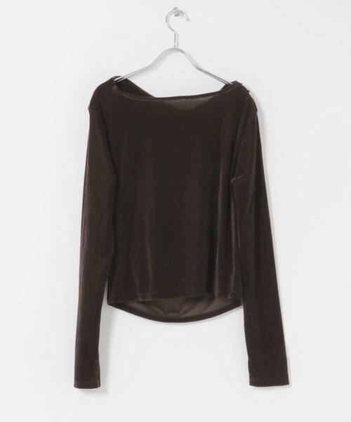 SENSE OF PLACE by URBAN RESEARCH(センスオブプレイスバイアーバンリサーチ)の「ベロアドレープトップ(その他トップス・レディース・IVORY/BROWN/CAMEL・One)」の18枚目の写真