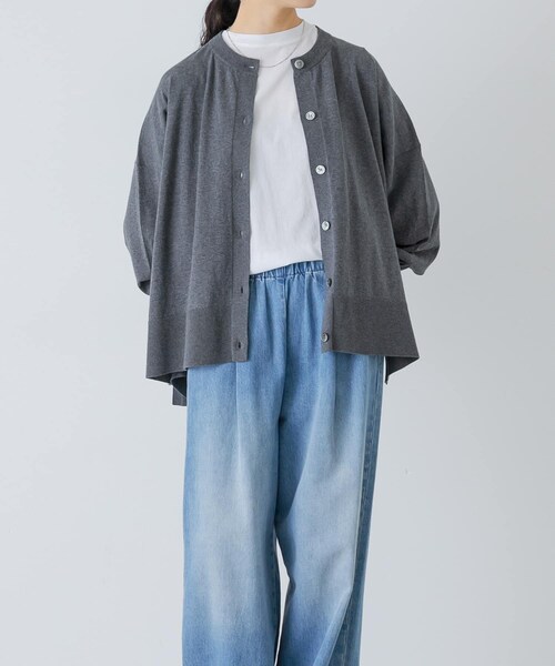 かぐれ(カグレ)の「ハイツイストコットンワイドカーディガン(カーディガン/ボレロ・レディース・BLACK/GRAY/NAVY・Free)」の18枚目の写真
