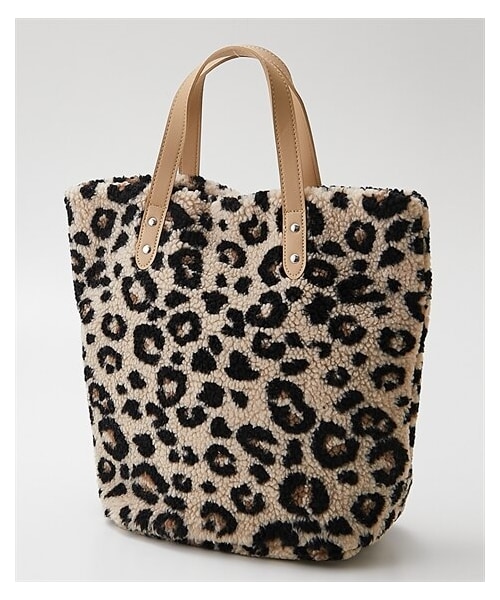 nissen（ニッセン）の「polka polka(ポルカポルカ)ボアトートバッグ（A4対応）（トートバッグ・メンズ・アイボリー/ブラック/モカ/グレーベージュ/ヒョウ柄/カウ/ブラック/カウ/ブラウン・Y）」の7枚目の写真