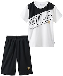 nissen（ニッセン）の「【FILA（フィラ）】セットアップスーツ（半袖トップス＋ハーフパンツ）（男の子　女の子）（スポーツグッズ・キッズ）」