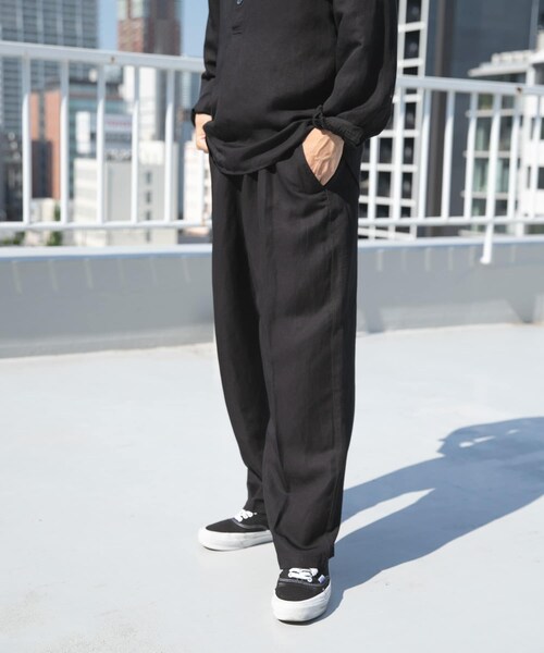 ITEMS URBANRESEARCH（アイテムズ アーバンリサーチ）の「Linen Blend Tapered Pants（その他パンツ・メンズ・NVY/BRN/BLK・M/L）」の5枚目の写真