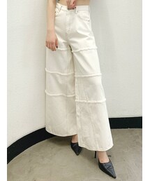 GYDA | フリンジワイドデニムパンツ(デニムパンツ)