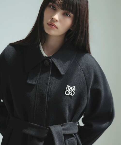 VIS（ビス）の「【アウター総選挙2位】フレアーチェスターコート（チェスターコート・レディース・ブラック/ベージュ・F）」の14枚目の写真