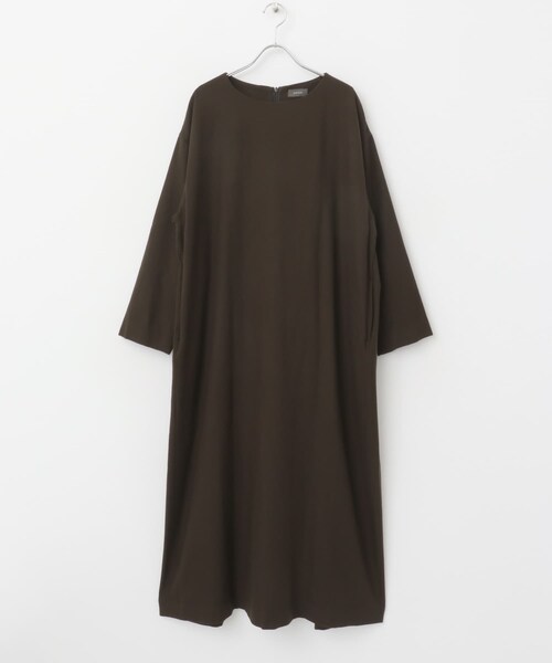 かぐれ(カグレ)の「WIRROW Botany wool dress(ワンピース・レディース・Mauve gray/Dark brown・1)」の14枚目の写真