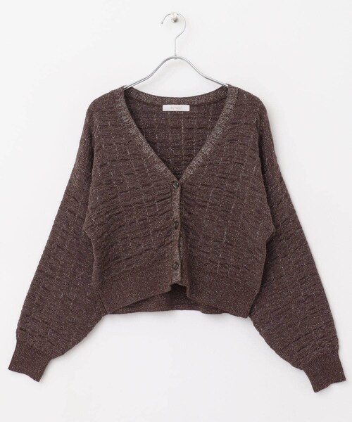 URBAN RESEARCH ROSSO（アーバンリサーチロッソ）の「F by ROSSO　ラメニットビスチェ+カーディガン（カーディガン/ボレロ・レディース・BROWN/GREIGE・FREE）」の9枚目の写真