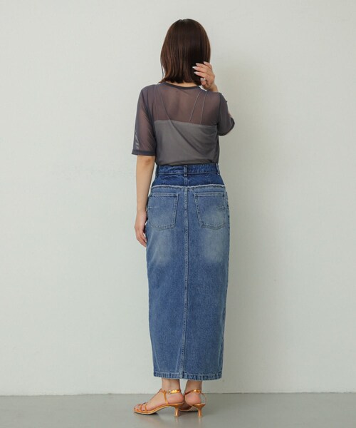 SENSE OF PLACE by URBAN RESEARCH（センスオブプレイスバイアーバンリサーチ）の「レイヤードデニムスカート（デニムスカート・レディース・ONE WASH/L.INDIGO・S/M）」の16枚目の写真