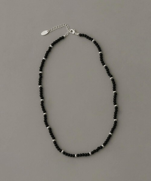 SMELLY（スメリー）の「ブラックビーズネックレス（ネックレス・メンズ・BK/SV・-）」の2枚目の写真