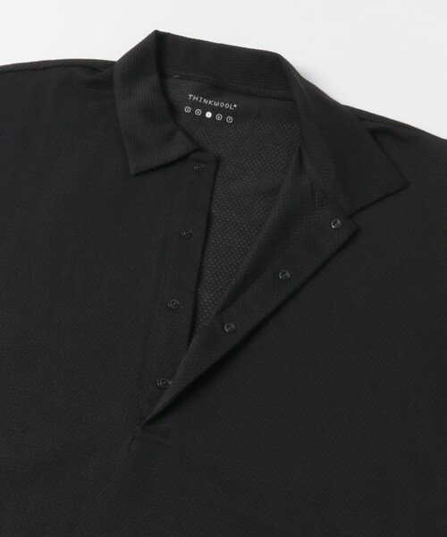 URBAN RESEARCH(アーバンリサーチ)の「THINKWOOL TW MESH POLO SHIRTS LS(ポロシャツ・メンズ・Black・5/6/7)」の5枚目の写真