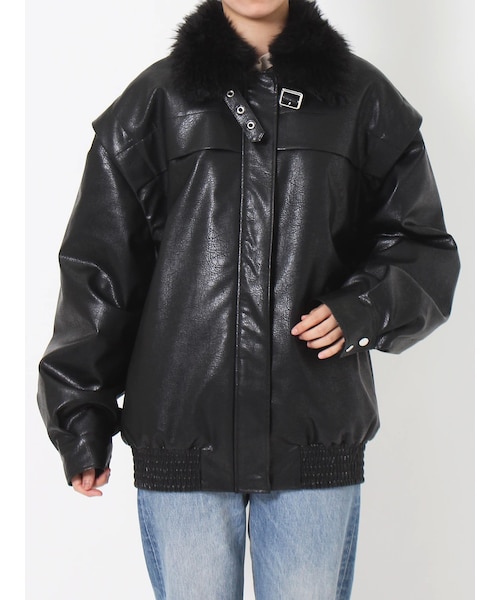 jouetie（ジュエティ）の「ファーカラーボンバージャケット（その他