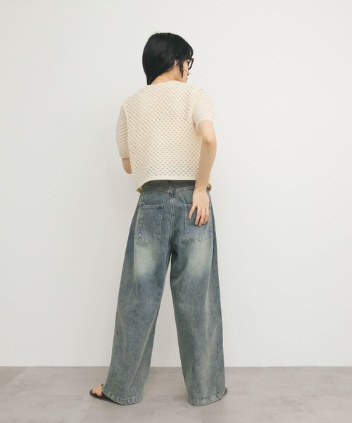 KBF（ケイビーエフ）の「ループヤーンメッシュベスト（ベスト・レディース・IVORY/YELLOW/BLACK・one）」の10枚目の写真