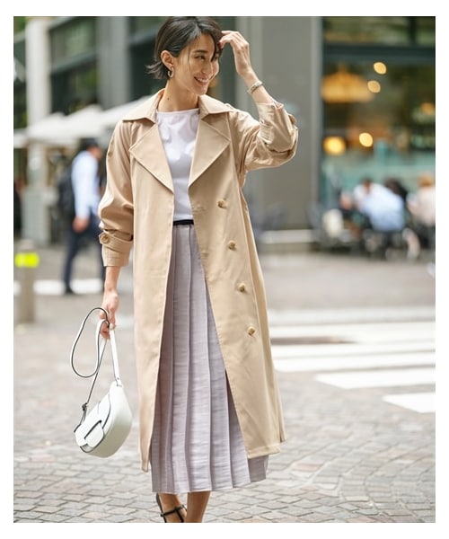 ベルテッドスプリングコート【OtonaSMILE】 ニッセン nissen nissen（ニッセン）の「ベルテッドスプリングコート【OtonaSMILE