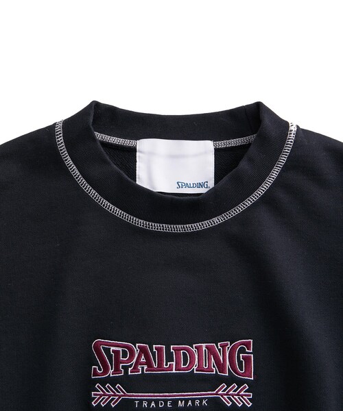 ADAM ET ROPE'（アダムエロペ）の「《別注》【SPALDING/スポルディング】LOGO SWEATSHIRT / UNISEX（スウェット・レディース・ブラック/ライトグレー/ワイン・L/M）」の8枚目の写真