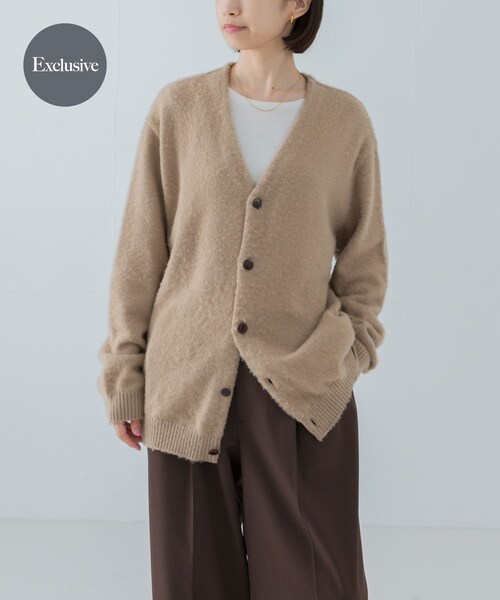 URBAN RESEARCH(アーバンリサーチ)の「『別注』ROUTINE×URBAN RESEARCH 起毛カーディガン(カーディガン/ボレロ・レディース・RED/D NAVY/L GRAY/L BLUE/BEIGE・FREE)」の2枚目の写真