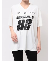GYDA | BEGUILE 82SPORTY VネックBIG Tシャツ(Tシャツ/カットソー)