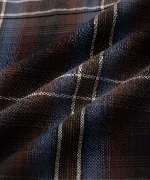 Saturdays NYC（サタデーズ ニューヨークシティ ）の「Marco Vintage Check LS Open Collar Shirt（シャツ/ブラウス・レディース・キナリ/ブルー・L/M/S/XL）」の14枚目の写真