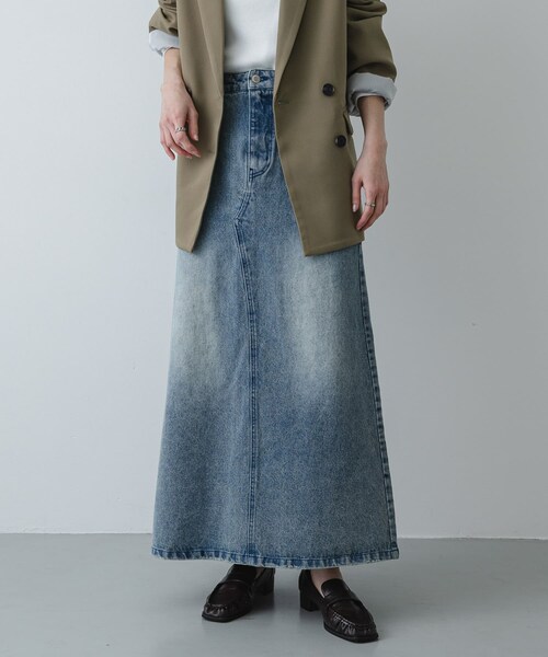 SENSE OF PLACE by URBAN RESEARCH（センスオブプレイスバイアーバンリサーチ）の「セミフレアデニムスカート（デニムスカート・レディース・BLACK/D.INDIGO・S/M）」の12枚目の写真