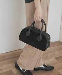 MARCO BIANCHINI | MARCO BIANCHINI スウェードレザーラウンドバッグ(ショルダーバッグ)