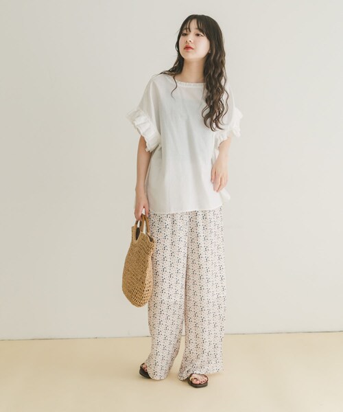 ITEMS URBANRESEARCH(アイテムズ アーバンリサーチ)の「ガライージーワイドパンツ(その他パンツ・レディース・NVY/MNT/WHT・FREE)」の22枚目の写真