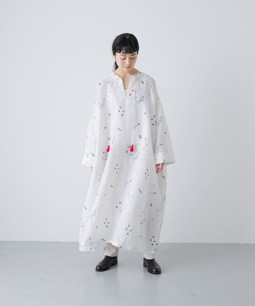 BUNON Embroidery Wide Dress 【公式通販】