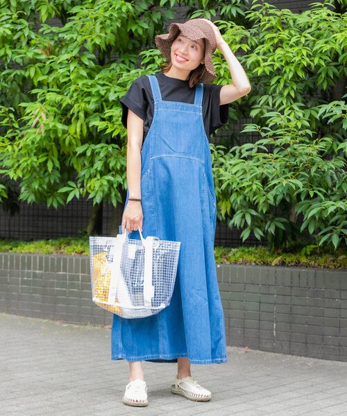 EKAL(エカル)の「TINY GARDEN PRODUCTS マルチユースクリアバッグ M(トートバッグ・レディース・WHITE/NEONYELLOW・M)」の5枚目の写真