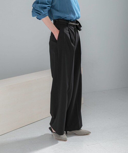 URBAN RESEARCH ROSSO（アーバンリサーチロッソ）の「防シワハイウエストワイドスラックス（その他パンツ・レディース・L/BEIGE/MOCHA/BLACK・34/36/38/TALL）」の7枚目の写真