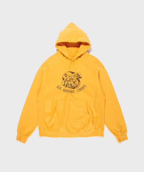 ADAM ET ROPE'（アダムエロペ）の「【BOWWOW/バウワウ】USMC BULLDOG HOODIE（パーカー・メンズ・イエロー・L/M）」の2枚目の写真
