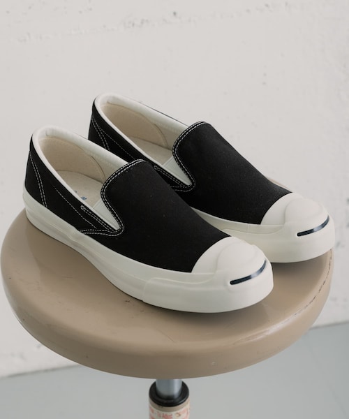 SENSE OF PLACE by URBAN RESEARCH(センスオブプレイスバイアーバンリサーチ)の「Converse JACK PURCELL CL SLIP-ON(スニーカー・メンズ・BLACK・26/27/28)」の1枚目の写真