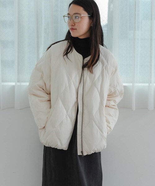 URBAN RESEARCH(アーバンリサーチ)の「コクーンキルティングダウン(その他アウター・レディース・OFF WHITE/BROWN/BLACK・S/Free)」の6枚目の写真