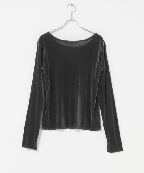 URBAN RESEARCH ROSSO(アーバンリサーチロッソ)の「シアーベロアバックシームカットソー(Tシャツ/カットソー・レディース・OFF/CHARCOAL/BROWN/SAX・Free)」の8枚目の写真