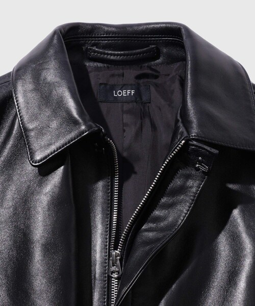 ADAM ET ROPE'(アダムエロペ)の「【LOEFF/ロエフ】LFU LAMB LT FLHT JK(ライダースジャケット・メンズ・ブラック・0/1/2)」の6枚目の写真