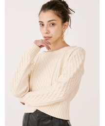 EVRIS | クロップドケーブルニットトップス(ニット/セーター)