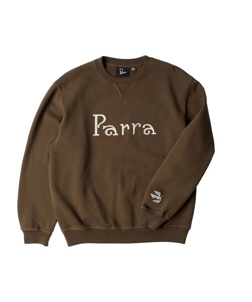 bonjour records(ボンジュールレコーズ)の「by Parra/バイ・パラ Weird trad logo crew neck sweatshirt(スウェット・レディース・ダークブラウン・L/M)」の3枚目の写真