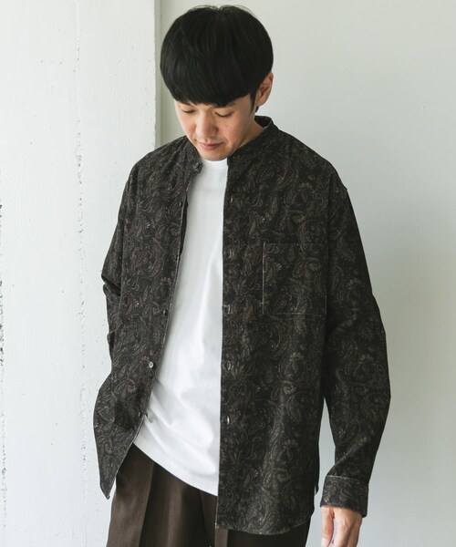 URBAN RESEARCH DOORS（アーバンリサーチドアーズ）の「『UR TECH』コーデュロイバンドカラーシャツ（シャツ/ブラウス・メンズ・GREIGE/BLUEGREEN/CHARCOAL/PAISLEY・M/L）」の19枚目の写真