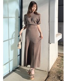 dazzlin | オープンショルダーリボン半袖ワンピース(ワンピース)