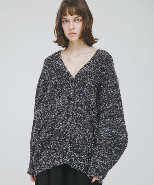 LAATO（ラート）の「mix loose cardigan（カーディガン/ボレロ・レディース・チョコレートミックス/カプチーノミックス・FREE）」の7枚目の写真