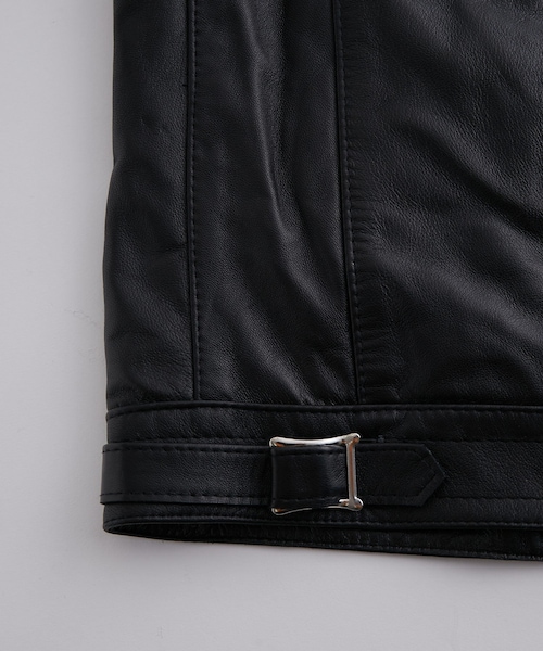 ADAM ET ROPE'（アダムエロペ）の「【James Grose 別注】MANILA JK SHEEP BLACK（ライダースジャケット・メンズ・ブラック・L/M/XL）」の21枚目の写真