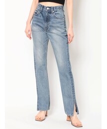 EVRIS | ECOサイドスリットストレートデニムパンツ(デニムパンツ)