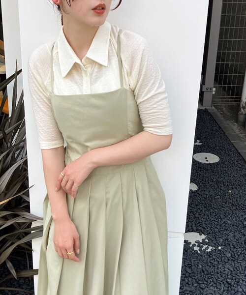 KBF(ケイビーエフ)の「ジャガードポロカーディガン(カーディガン/ボレロ・レディース・CHARCOAL/IVORY/BLUE・one)」の7枚目の写真