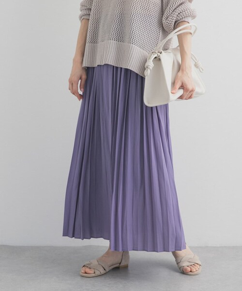 URBAN RESEARCH DOORS(アーバンリサーチドアーズ)の「ランダムプリーツスカート(スカート・レディース・GREGE/PURPLE/BLACK・Free)」の5枚目の写真