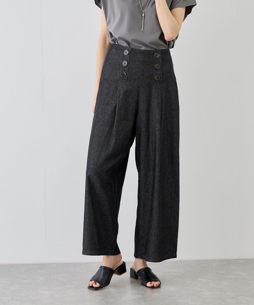 Jayro（ジャイロ）の「デニムワイドパンツ（デニムパンツ・レディース・ブラック/ブルー・F）」の5枚目の写真