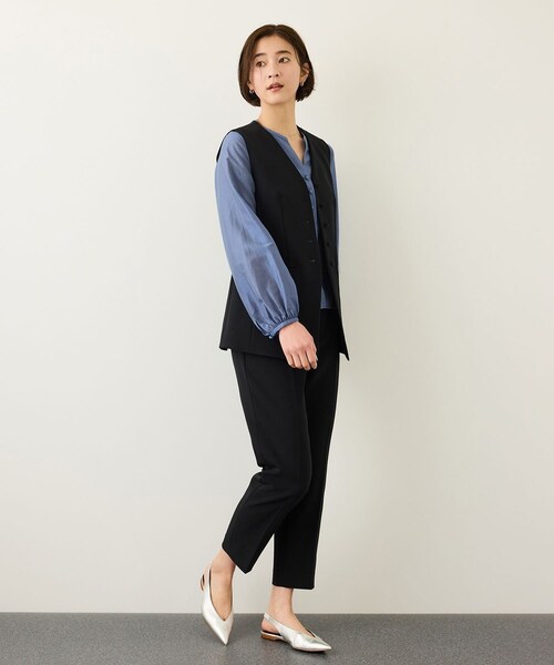 ROPE'（ロペ）の「カールマイヤーウエストタックペプラムブラウス/イージーケア（シャツ/ブラウス・レディース・ブルー系/ピンク系・36/38）」の9枚目の写真