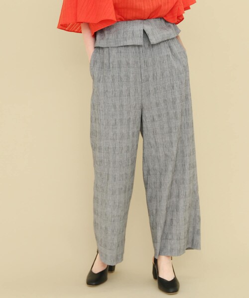 KBF（ケイビーエフ）の「ラップウエストイージーチェックパンツ∴（チノパンツ・レディース・GRAY/BLACK・one）」の16枚目の写真