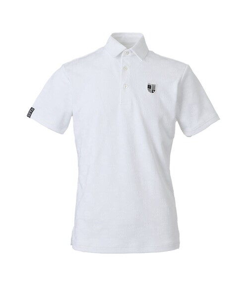 ロゴジャガードジャージー半袖シャツ/UV・吸水