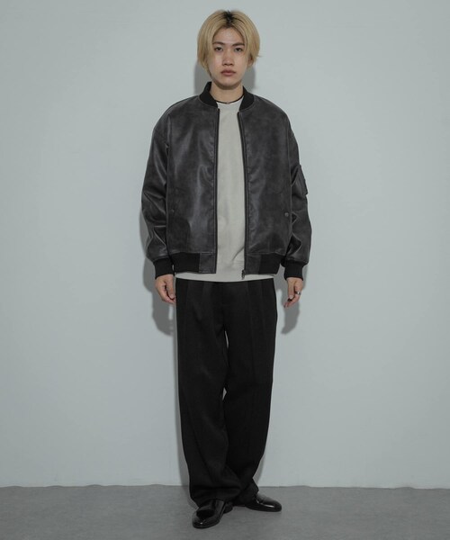 SENSE OF PLACE by URBAN RESEARCH（センスオブプレイスバイアーバンリサーチ）の「ヴィンテージライクMA-1（MA-1・メンズ・BLACK/BROWN・M/L）」の8枚目の写真